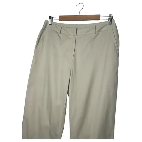 VTG Casual Corner Capri Pants Womens 10 Beaded Wide Leg Dead Stock Boho Tan Brown