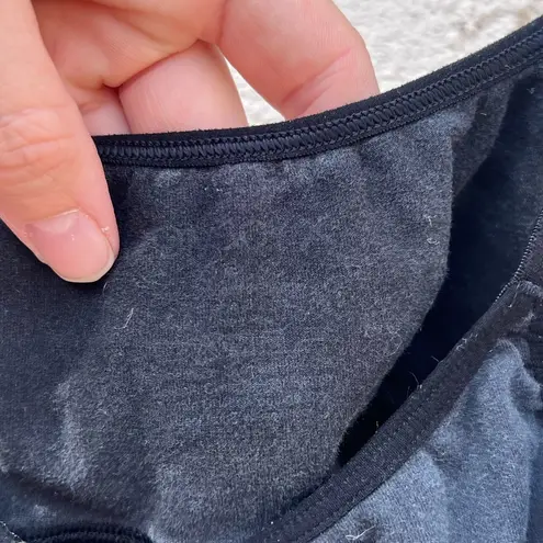 S/M faded black thick seam sports bra Size M