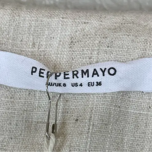 Peppermayo Hacienda linen short sleeve blazer SZ 4