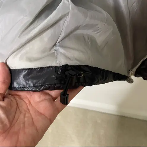 Maui and Sons VIntage Black Puffer Jacket Detachable Hood Retro Full Zip Womens XL