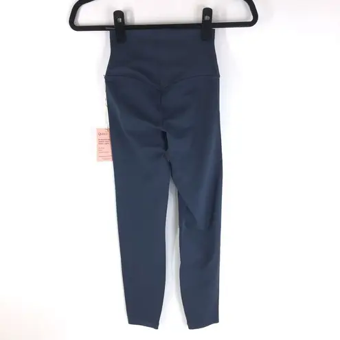 Quince Womens Ultra-Soft Performance Legging 25" Inseam Crop Navy Blue XS