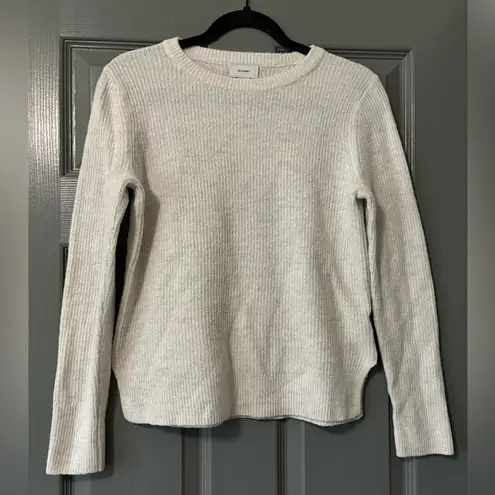 Old Navy  knit pullover crewneck white/grey sweater size Small