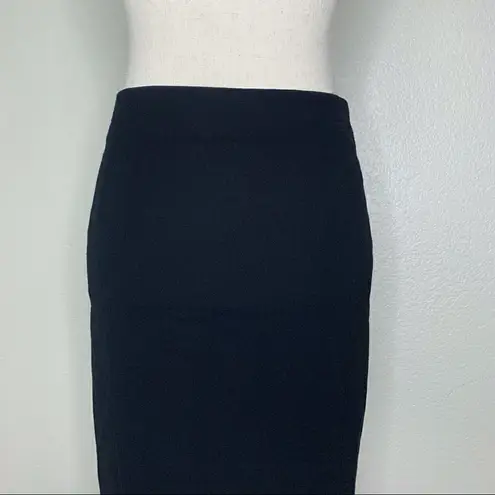 Evan Picone 100% Pure Wool Black Pencil Skirt