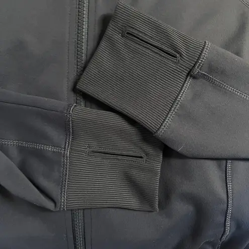 Apana Jacket Athletic Yoga Full Zip Performance Thumb Holes Plum Gray Sz Medium