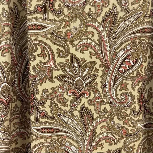 Pendleton Vintage Paisley A Line Maxi Skirt Tan Brown and Orange Classic Boho