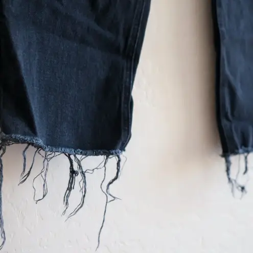 Frank & Eileen Monaghan Mom Jeans Fly Button High Rise Faded Black Size 30 ankle