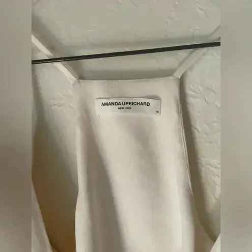 Amanda Uprichard  Clarita Wrap Top in Cream​​​​ vintage peplum style size medium