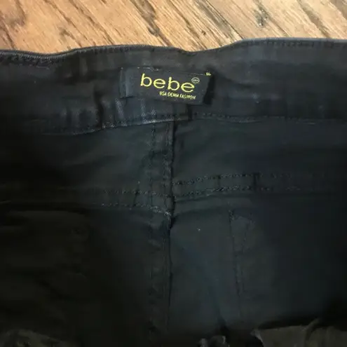 Bebe  black beaded jeans size 5