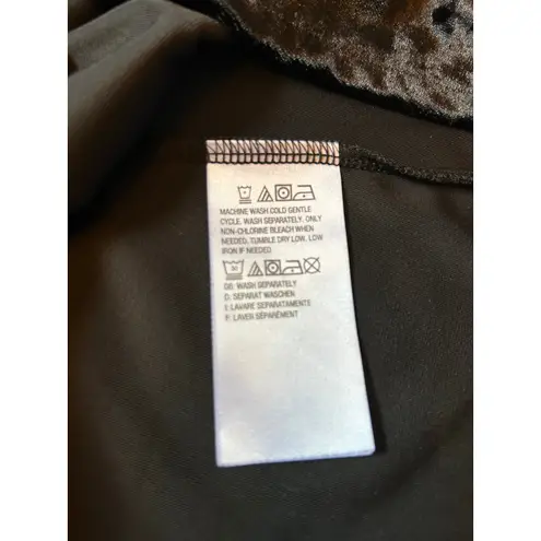 H by Halston Black Crushed Velvet Dress - Size 2x