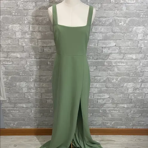 BHLDN Blake Square-Neck Stretch Crepe Maxi Dress