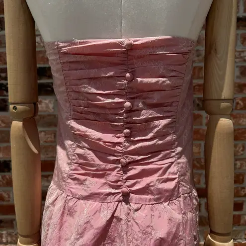 Nell Couture corset silk/polyester pink cocktail dress / 4 / Excellent condition