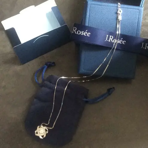 Sterling silver sparkly cubic zirconia necklace