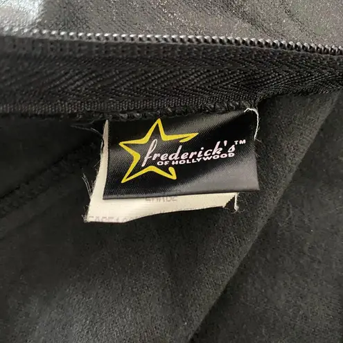 Frederick's of Hollywood Rare Vintage Grunge Gothic Gray Black Corset Top L