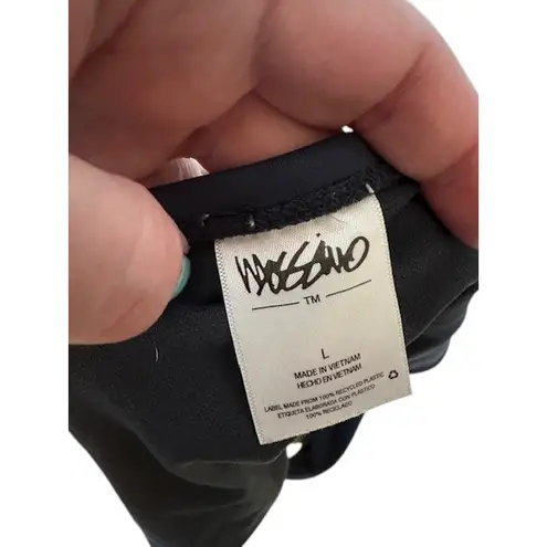 Mossimo Target Dark Gray Tie Sides Bathing Suit Bikini Bottom Women Sz L Size L