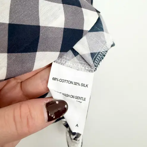 Marie Oliver Que Blouse Indigo Plaid