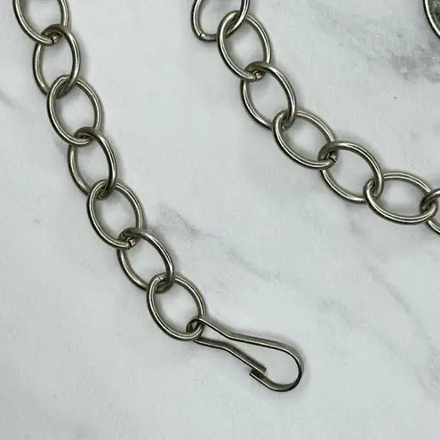 George Washington Coin Charm Chain Belt XS/Small (S) Y2K ✨ Silver