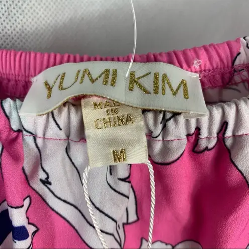 Yumi Kim Pink floral print off shoulder romper