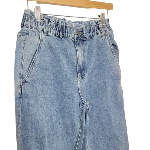 Simple Society  Womens Size 5 / 27 Paper Bag Light Wash Denim Blue Jeans Stretchy