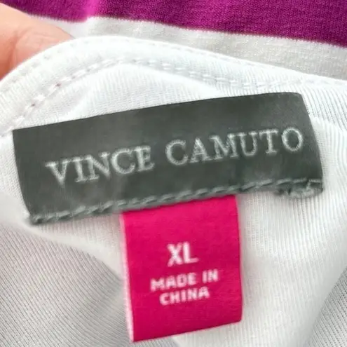 Vince Camuto T5  Maxi Dress Striped Pink White Black Spaghetti Strap XL