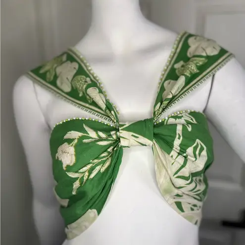 Farm Rio  Green Floral Blouse