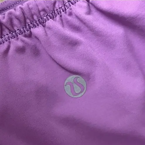 Lululemon  Speed Tank Top Women’s 6 Purple Criss Cross Back Built-In Bra Athletic