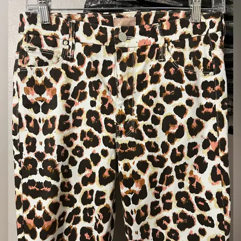 MOTHER Denim High Waisted Looke Ankle Fray In Touch Of The Tiger Size 27 Brown