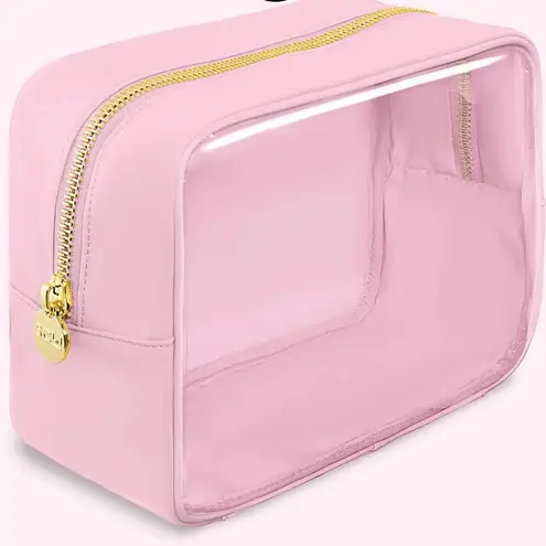 Stoney Clover Lane NWT Clear Front Large Pouch in Flamingo Pastel Light Pink