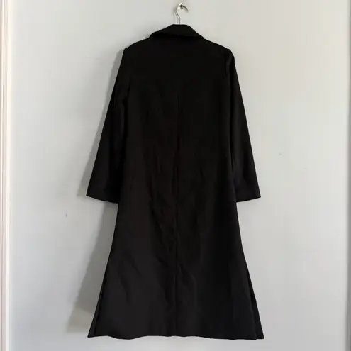 Cashmere Boutique Pure Cashmere Full Length Black Overcoat Womens Coat Size 2