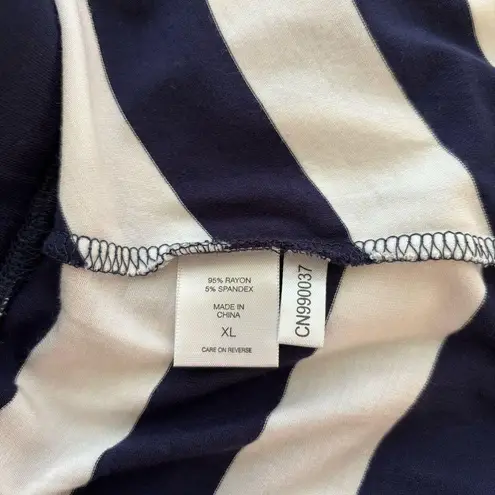 Design History Gray and White Striped Maxi Skirt Size XL