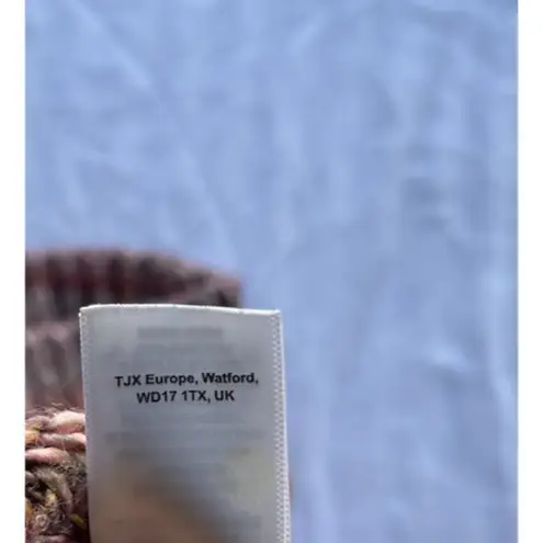 Ruby Moon Vintage Anthropologie long Red tunic Cowl Neck Drawstring Sweater Sz M