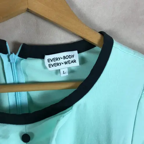 Retro Turquoise Dress Blue Size L