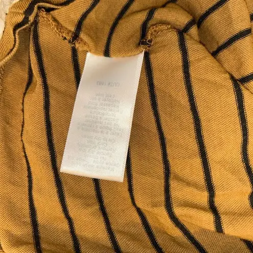 Dolan Striped Drop Shoulder Tee Small Brown