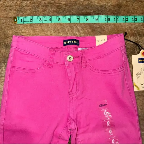 NEW! Butter Vintage Wash Super Soft Pink Skinny Jeans Size 0