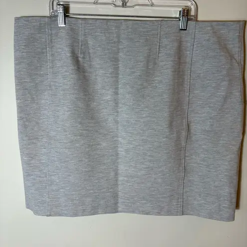 MM.LaFleur The Crosby Skirt Twill Ponte Light Heather Gray Size +3 (3X / 22–24)