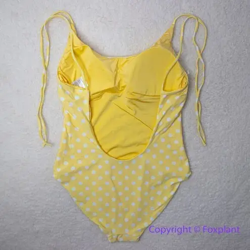 ONIA NEW Polka Dot Sunshine Yellow Ginny One Piece Swimsuit, size L