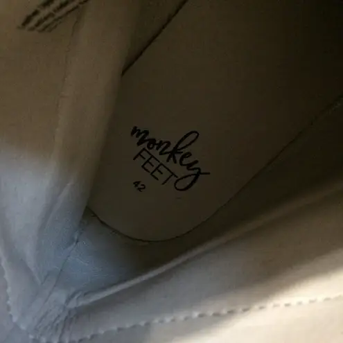 Monkey Feet Women’s Fringe Suede Grey Moccasins Gray Size 11