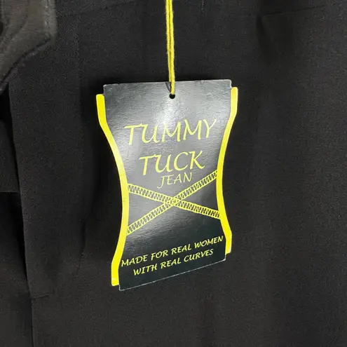 NYDJ NWT Tummy Tuck Black Straight Leg High Rise Dress Pants Trousers Size 14