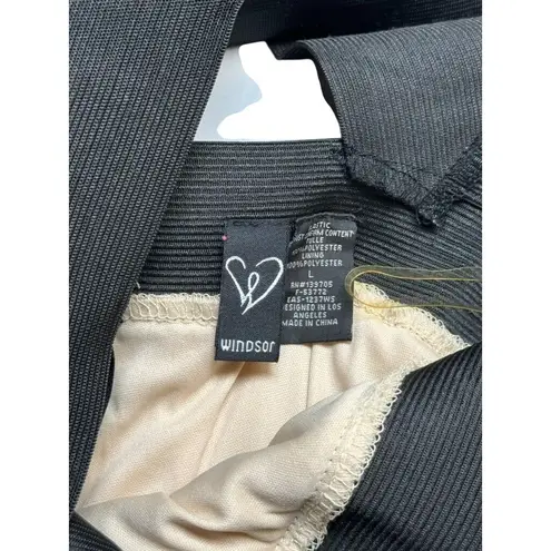 Windsor Black & Gold  Backless Party Dress With Glitter Tulle Overlay Size L