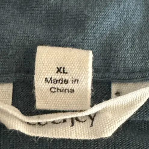 Eberjay Eberjey Henry Tencel Pajama Henley Shirt Size XL Green Long Sleeve Relaxed Soft