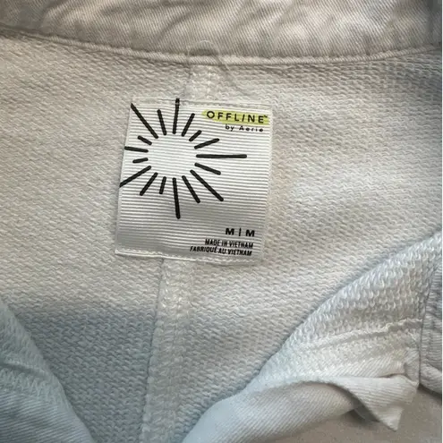 Offline by Aerie Women's White Throwback Heavyweight Cotton Shacket, Size M, EUC Size M