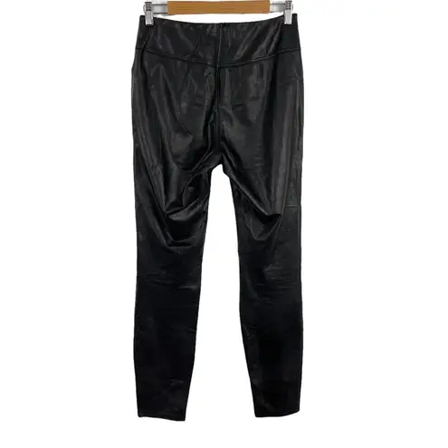 Lysse Womens Size Medium Jones Embossed Texture Faux Leather Leggings Black