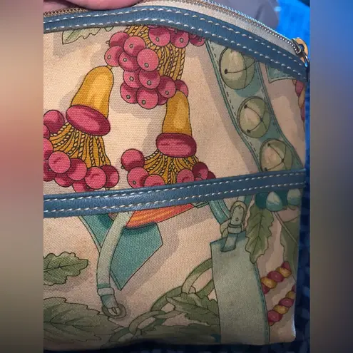 Loewe Floral/Botanical Vintage Canvas & Leather Cosmetic Bag