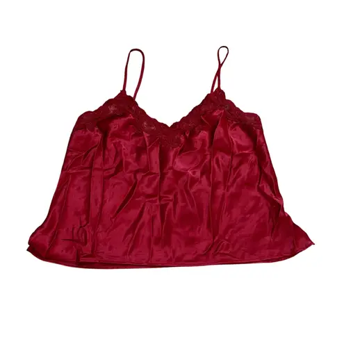 Victoria's Secret Victoria's‎ Secret red satin cami top L lace trim Y2K lingerie layering - Image 5