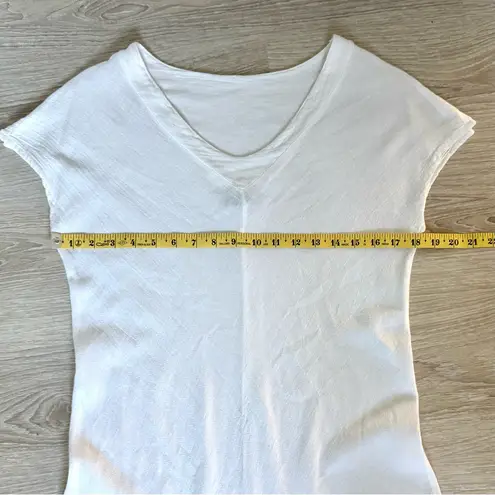 Oh My Gauze Cotton Midi Dress Size 1 S/M White Boho Lagenlook Beachy Coastal Size M