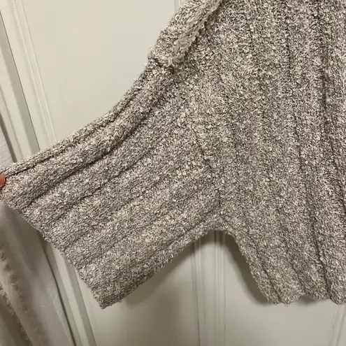 Free People Good Day Cropped Ribbed Knit Oversized Wool Blend Sweater Small NEW