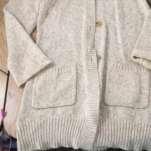 New Women’s Calvin Klein Jeans Cardigan Sweater Camel Lite Khaki Beige Medium Tan