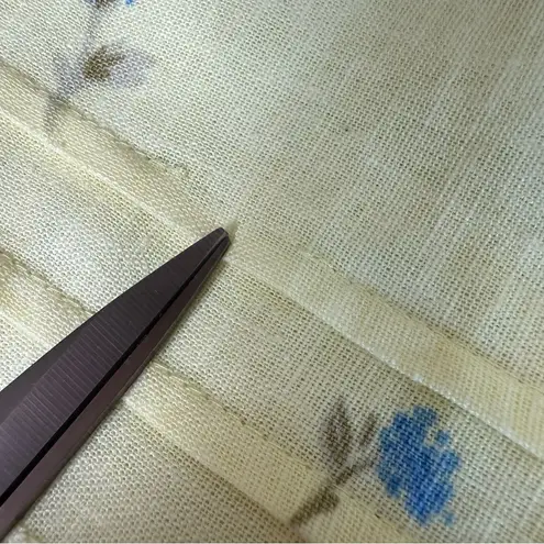 Erika NWT Vintage Linen Blend Dress Womens Small Floral Prairie Cottage Maxi