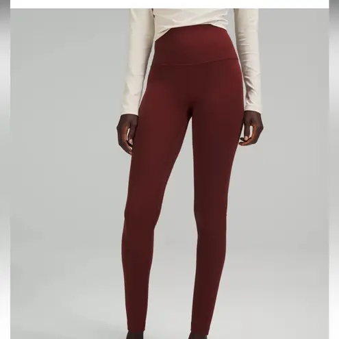 Lululemon High-Waisted  Burgundy Leggings