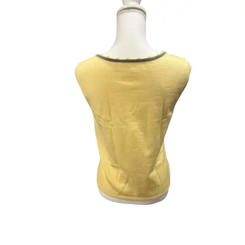 Escada Yellow Sleeveless Wool Knit Top, Size 38 (US Medium)