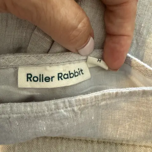 Roberta Roller Rabbit Roller Rabbit 100% Linen Emiko Dress Sz MED Stone Grey Minimalist Capsule Comfy